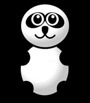 Stylized Cartoon Panda PNG image with transparent background