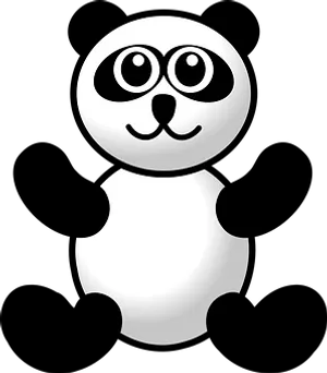 Stylized Cartoon Panda PNG Image