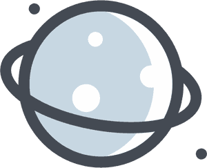 Stylized Cartoon Planet Illustration PNG