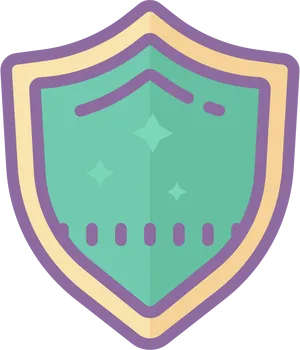 Stylized Cartoon Shield Graphic PNG Image