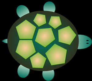 Stylized Cartoon Turtle Graphic PNG image with transparent background