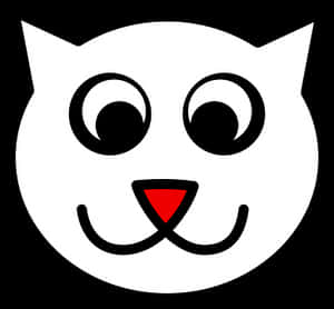 Stylized Cat Face Graphic PNG image with transparent background