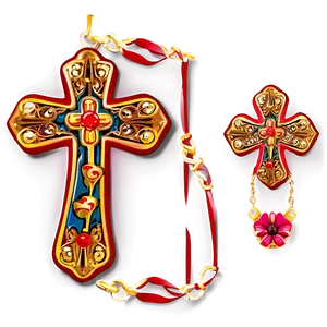 Stylized Catholic Cross Representation Png Viu8 PNG Image