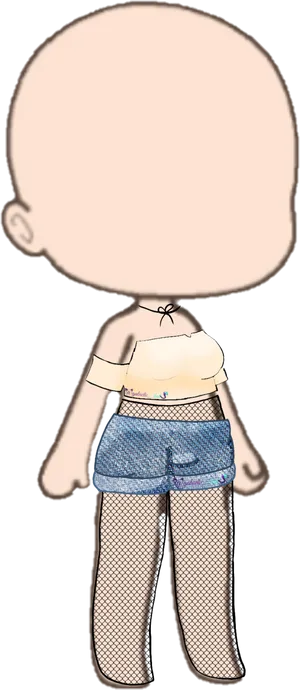 Stylized Character Fashion Pose PNG Image