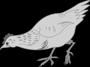 Stylized Chicken Illustration PNG image with transparent background