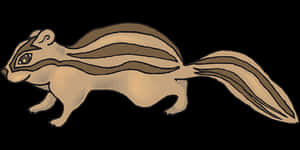 Stylized Chipmunk Illustration PNG image with transparent background