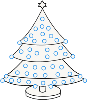How To Draw Christmas Tree - School Drawing Christmas Tree, HD Png Download PNG image with transparent background