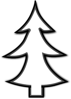 Stylized Christmas Tree Graphic PNG image with transparent background