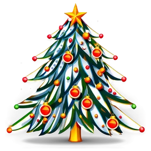 Stylized Christmas Tree Illustration Png 4 PNG Image