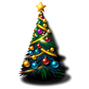 Stylized Christmas Tree Illustration Png 58 PNG Image