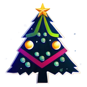 Stylized Christmas Tree Illustration Png Kae96 PNG Image