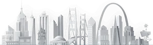 Stylized City Skyline Illustration PNG Image