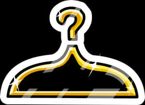 Golden Hanger Pin Icon - Gold Clothes Hanger Png, Transparent Png PNG