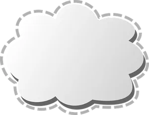 Stylized Cloud Icon PNG Image