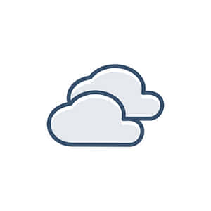 Stylized Cloud Icon PNG with transparent background