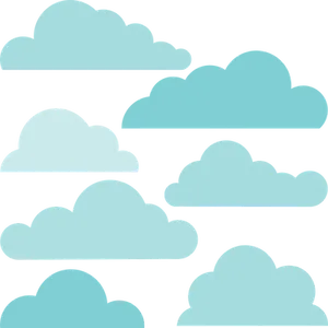 Stylized Cloud Pattern PNG Image