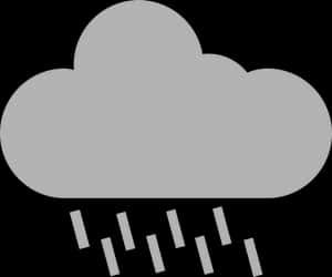 Stylized Cloud Rain Icon PNG with transparent background