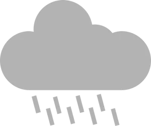 Stylized Cloud Rain Icon PNG Image