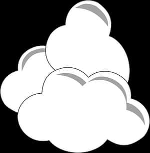 Stylized Cloud Vector Illustration PNG with transparent background