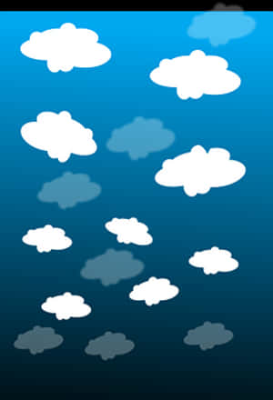 Stylized Clouds Gradient Background PNG with transparent background