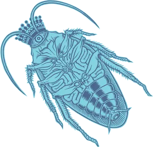 Stylized Cockroach Illustration PNG Image