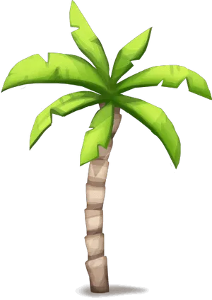 Stylized Coconut Tree Illustration PNG Image