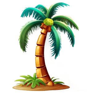 Stylized Coconut Tree PNG 06202024 PNG