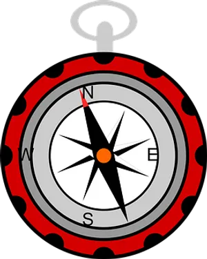 Stylized Compass Gear Design PNG Image