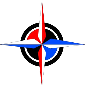 Stylized Compass Rose Graphic PNG Image