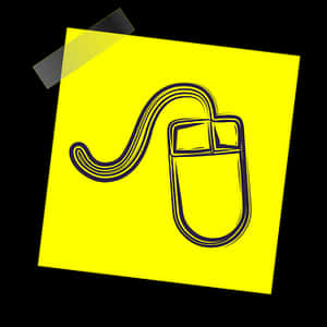 Stylized Computer Mouse Illustration PNG image with transparent background