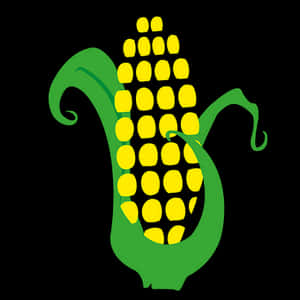 Stylized Corn Graphic PNG image with transparent background