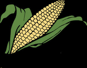 Stylized Corn Illustration PNG image with transparent background