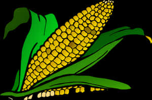 Stylized Corn Illustration PNG image with transparent background