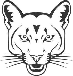 Stylized Cougar Graphic PNG Image