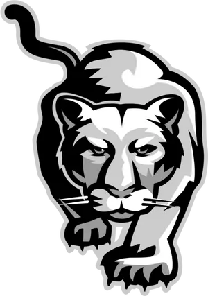 Stylized Cougar Graphic PNG Image