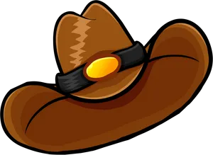 Stylized Cowboy Hat Illustration PNG Image