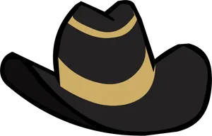 Stylized Cowboy Hat Vector PNG Image