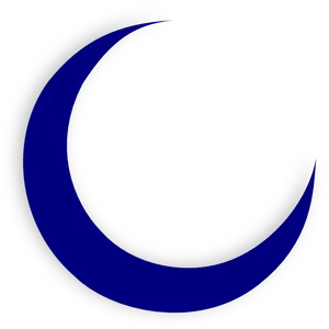 Stylized Crescent Moon Graphic PNG Image