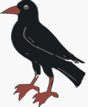 Stylized Crow Illustration PNG image with transparent background