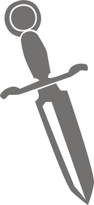 Stylized Dagger Icon PNG Image