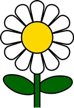 Stylized Daisy Graphic PNG Image