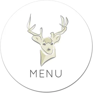 Stylized Deer Menu Icon PNG Image