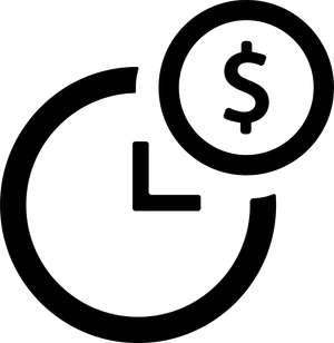 Stylized Dollar Sign Outline PNG Image