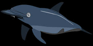 Stylized Dolphin Illustration PNG image with transparent background
