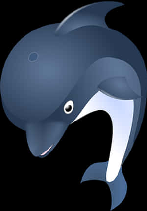 Stylized Dolphin Illustration PNG image with transparent background