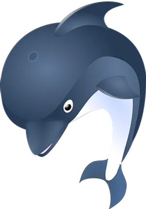 Stylized Dolphin Illustration PNG Image