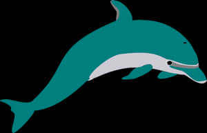 Stylized Dolphinand Calf Illustration PNG image with transparent background
