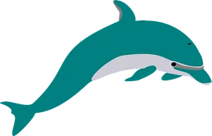 Stylized Dolphinand Calf Illustration PNG Image