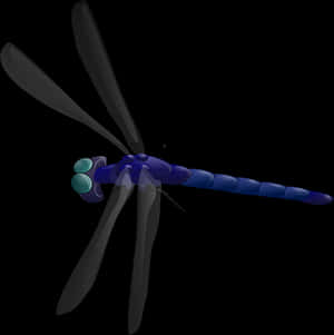 Stylized Dragonfly Illustration PNG image with transparent background