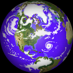 Stylized Earth Artistic Representation PNG image with transparent background